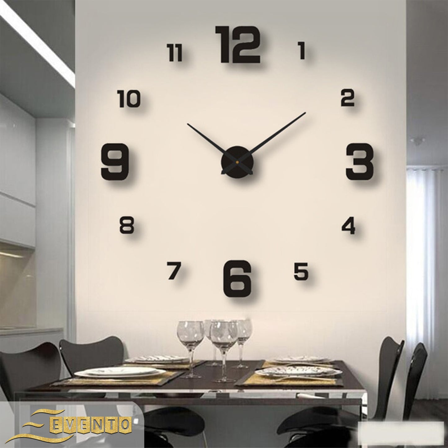 EVENTO Wall Clock 3D 24 inch