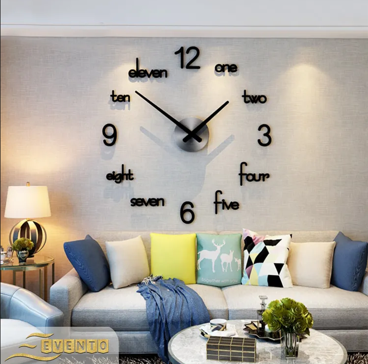 EVENTO Wall Clock 3D 24 inch