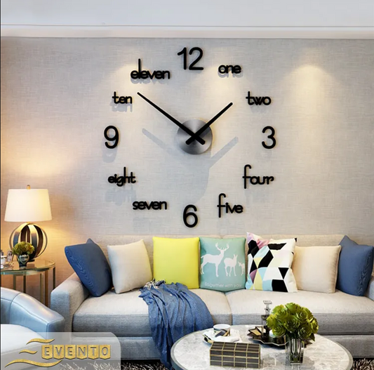 EVENTO Wall Clock 3D 24 inch