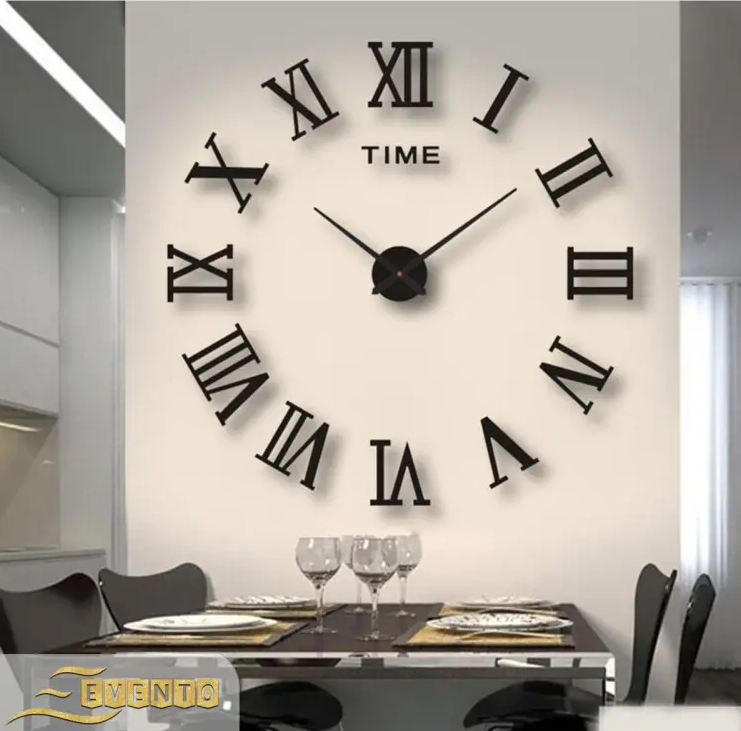 EVENTO Wall Clock 3D 24 inch